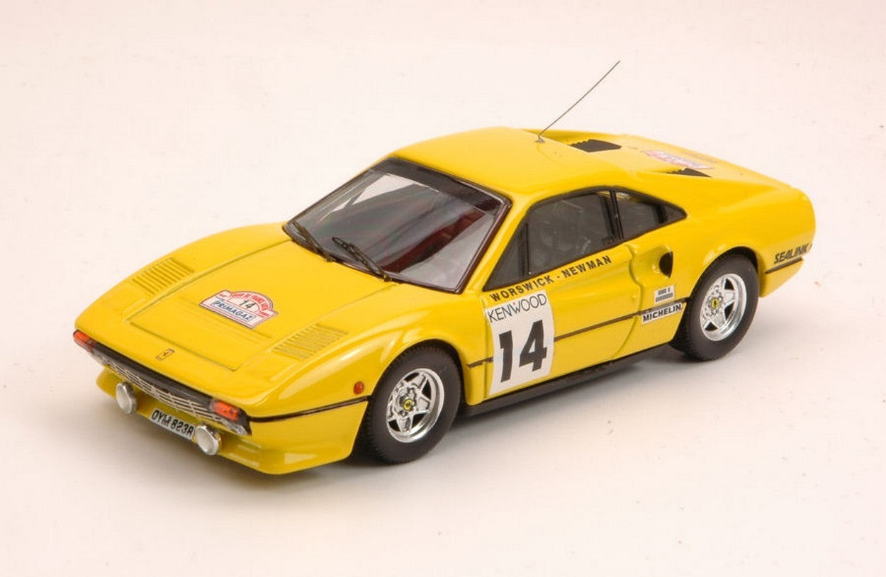 MODELLINO IN SCALA COMPATIBILE CON FERRARI 308 N.14 RETIRED TOUR DE FRANCE 1985 T.WORSWICK-S.NEWMAN 1:43 BEST MODEL BT9572