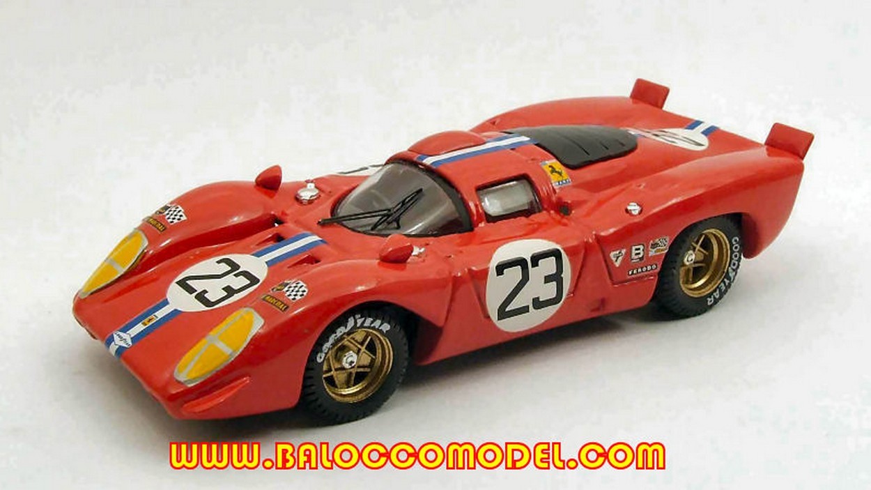 MODELE REDUIT COMPATIBLE AVEC FERRARI 312 P COUPE N.23 RETIR.SEBRING 1970 CHINETTI JR.-ADAMOWICZ 1:43 MEILLEUR MODELE BT9449