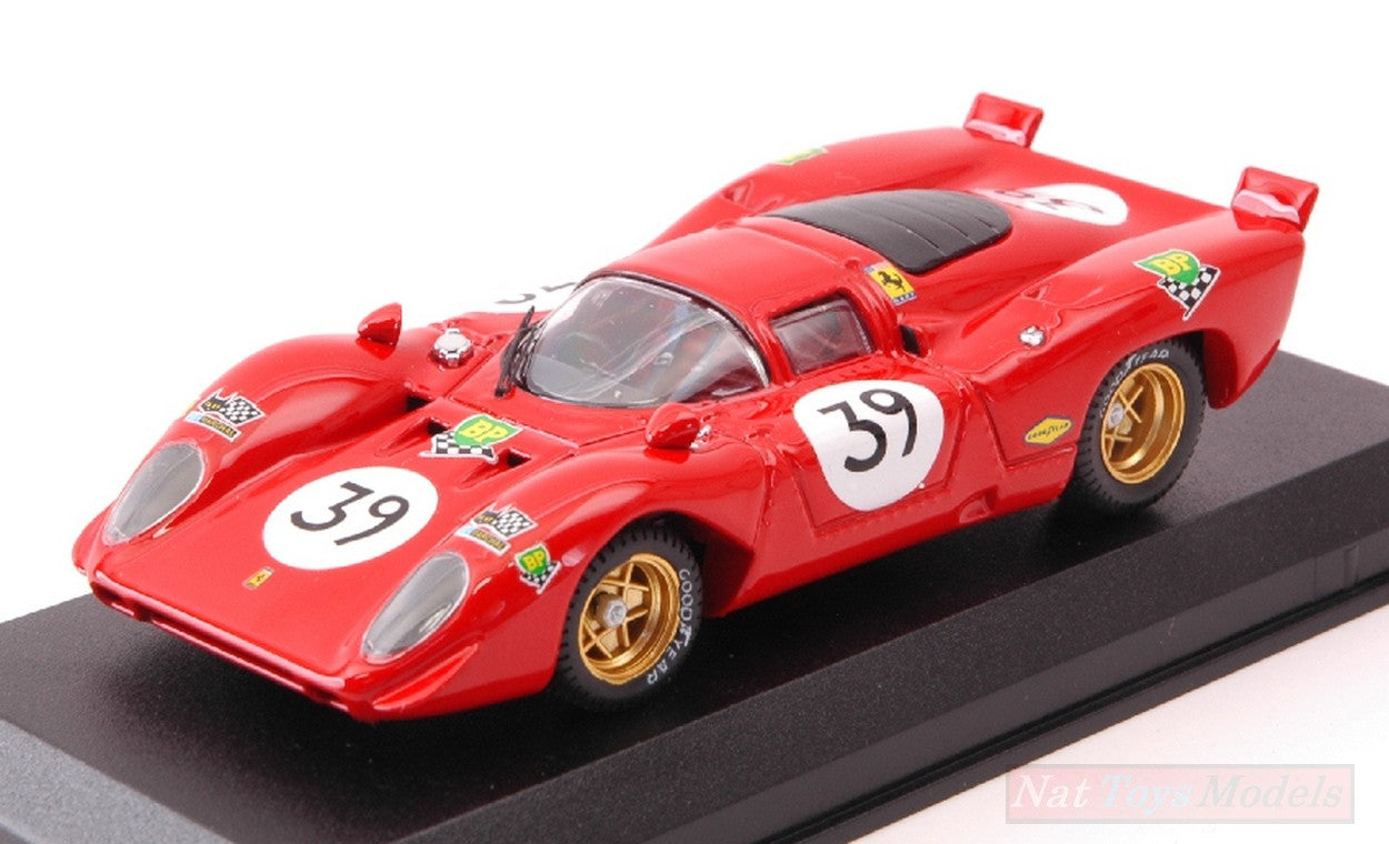 MODELE REDUIT COMPATIBLE AVEC FERRARI 312 P COUPE N.39 LM 1970 ADAMOWICZ-POSEY 1:43 MEILLEUR MODELE BT9438-2