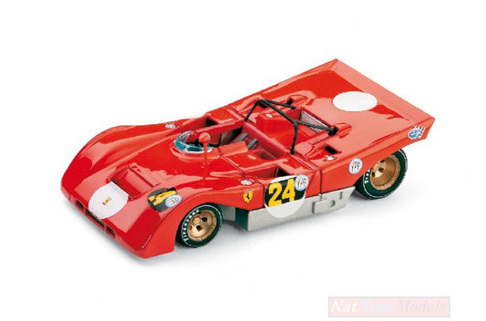 SCALE MODEL COMPATIBLE WITH FERRARI 312 PB N.24 1000 Km BUENOS AIRES 1971 I.GIUNTI-A.MERZARIO 1:43 BRUMM BM0258