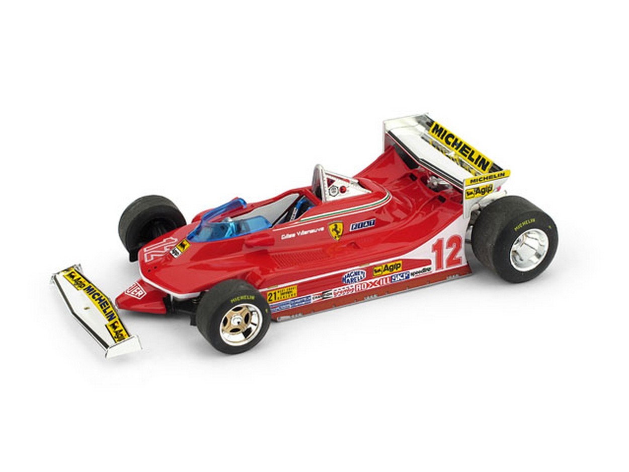 SCALE MODEL COMPATIBLE WITH FERRARI 312 T4 G.VILLENEUVE 1979 N.12 WING TESTS USA WEST GP 1:43 BRUMM BM0578B