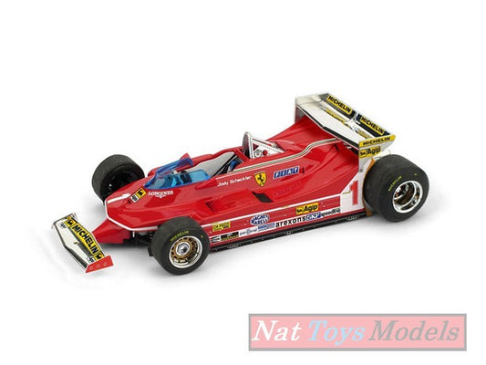 SCALE MODEL COMPATIBLE WITH FERRARI 312 T5 JODY SCHECKTER 1980 N.1 MONACO GP 1:43 BRUMM BM0576