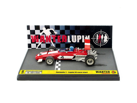 MODELLINO IN SCALA COMPATIBILE CON FERRARI 312B WANTED LUPIN RACE START 1:43 BRUMM BML06