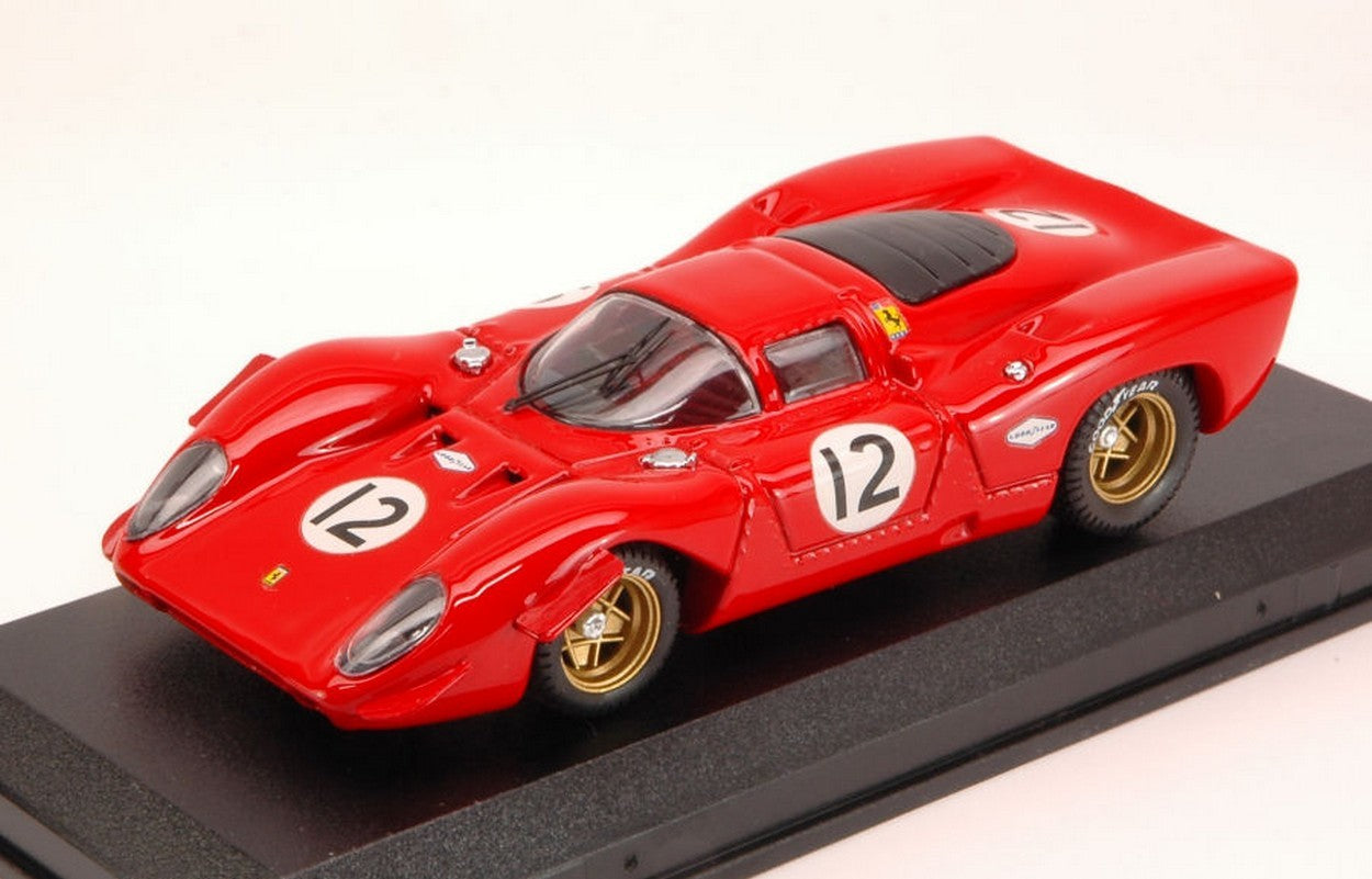 SCALE MODEL COMPATIBLE WITH FERRARI 312P COUPE N.12 5th BRIDGEHAMPTON 1969 P.RODRIGUEZ 1:43 BEST MODEL BT9589