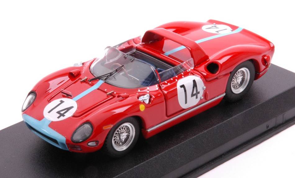 MODELLINO IN SCALA COMPATIBILE CON FERRARI 330 P N.14 2nd LM 1964 HILL-BONNIER 1:43 ART MODEL AM0200-2