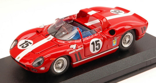 MODELLINO IN SCALA COMPATIBILE CON FERRARI 330 P N.15 LM TEST 1965 SPYCHINGER-MULLER 1:43 ART MODEL AM0277