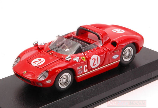 MODELLINO IN SCALA COMPATIBILE CON FERRARI 330 P N.21 10th 500 MIL.ROAD AMER.1967 W.COOPER-D.DREXLER 1:43 ART MODEL AM0368