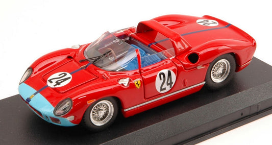 MODELLINO IN SCALA COMPATIBILE CON FERRARI 330 P N.24 DNF SEBRING 1964 HILL-BONNIER 1:43 ART MODEL AM0185