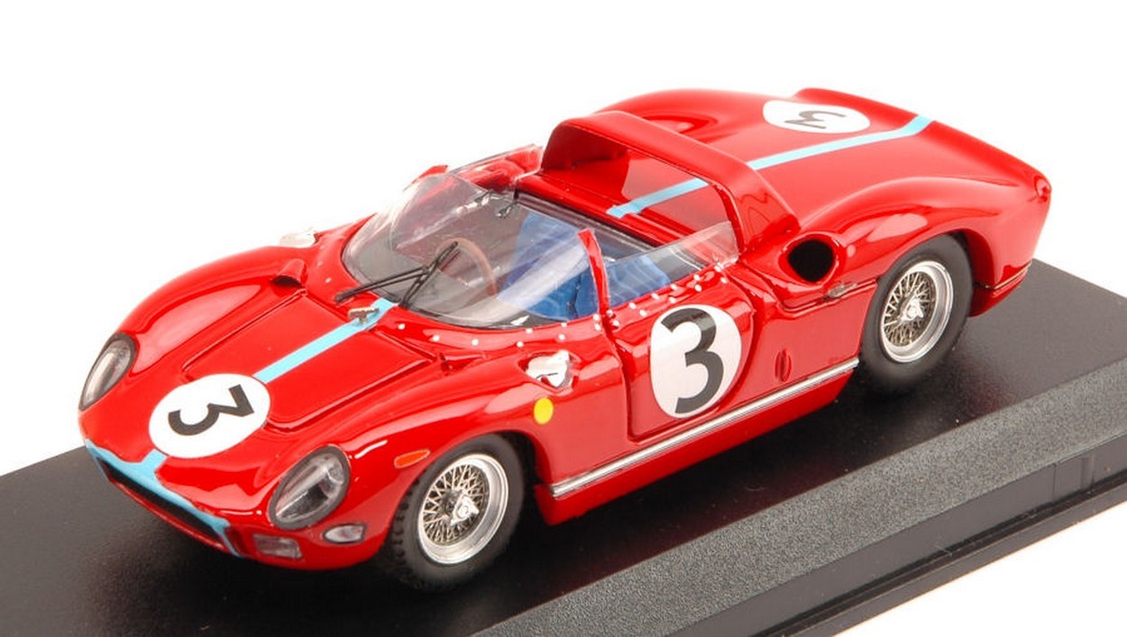 MODELLINO IN SCALA COMPATIBILE CON FERRARI 330 P N.3 WINNER TOURIST TROPHY 1964 G.HILL 1:43 ART MODEL AM0289