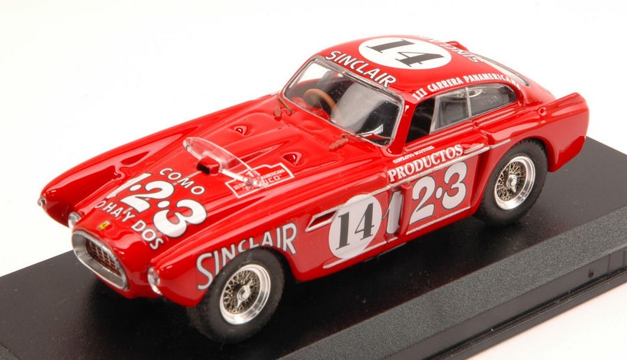 MODELLINO IN SCALA COMPATIBILE CON FERRARI 340 MEXICO N.14 RET.CARRERA MESSICANA 1952 ASCARI-SCOTUZZI 1:43 ART MODEL AM0191