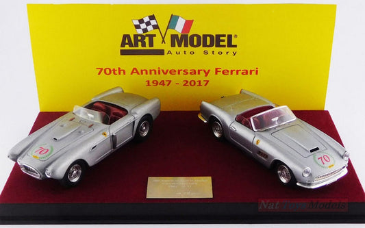 SCALE MODEL COMPATIBLE WITH FERRARI 340 MEXICO SPYDER-FERRARI 250 CALIF.70th ANNIV.FERRARI 1947/2017 ART MODEL AM0374