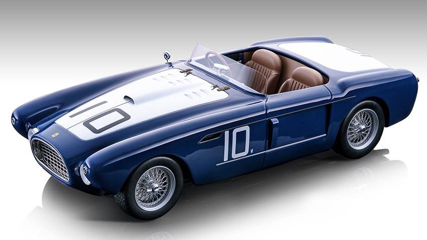 MODELLINO IN SCALA COMPATIBILE CON FERRARI 340 MEXICO SPYDER N.10 2nd PEBBLE BEACH 1953 BILL SPEAR 1:18 TECNOMODEL TMD18212B