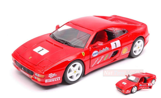 MODELLINO IN SCALA COMPATIBILE CON FERRARI 355 CHALLENGE N.1 1997 1:24 BURAGO BU26306