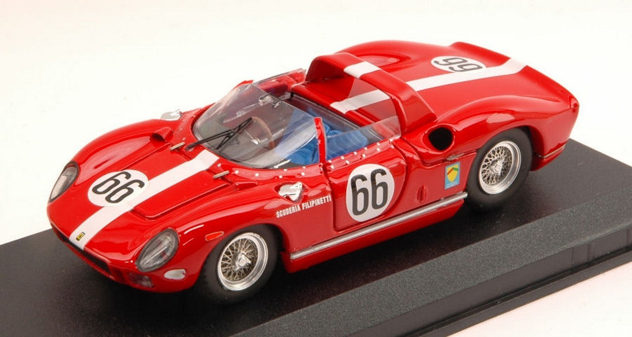 MODELLINO IN SCALA COMPATIBILE CON FERRARI 365 P N.66 1000 Km MONZA 1965 MULLER-SPYCHIGER (FATAL ACCIDENT) ART MODEL AM0287