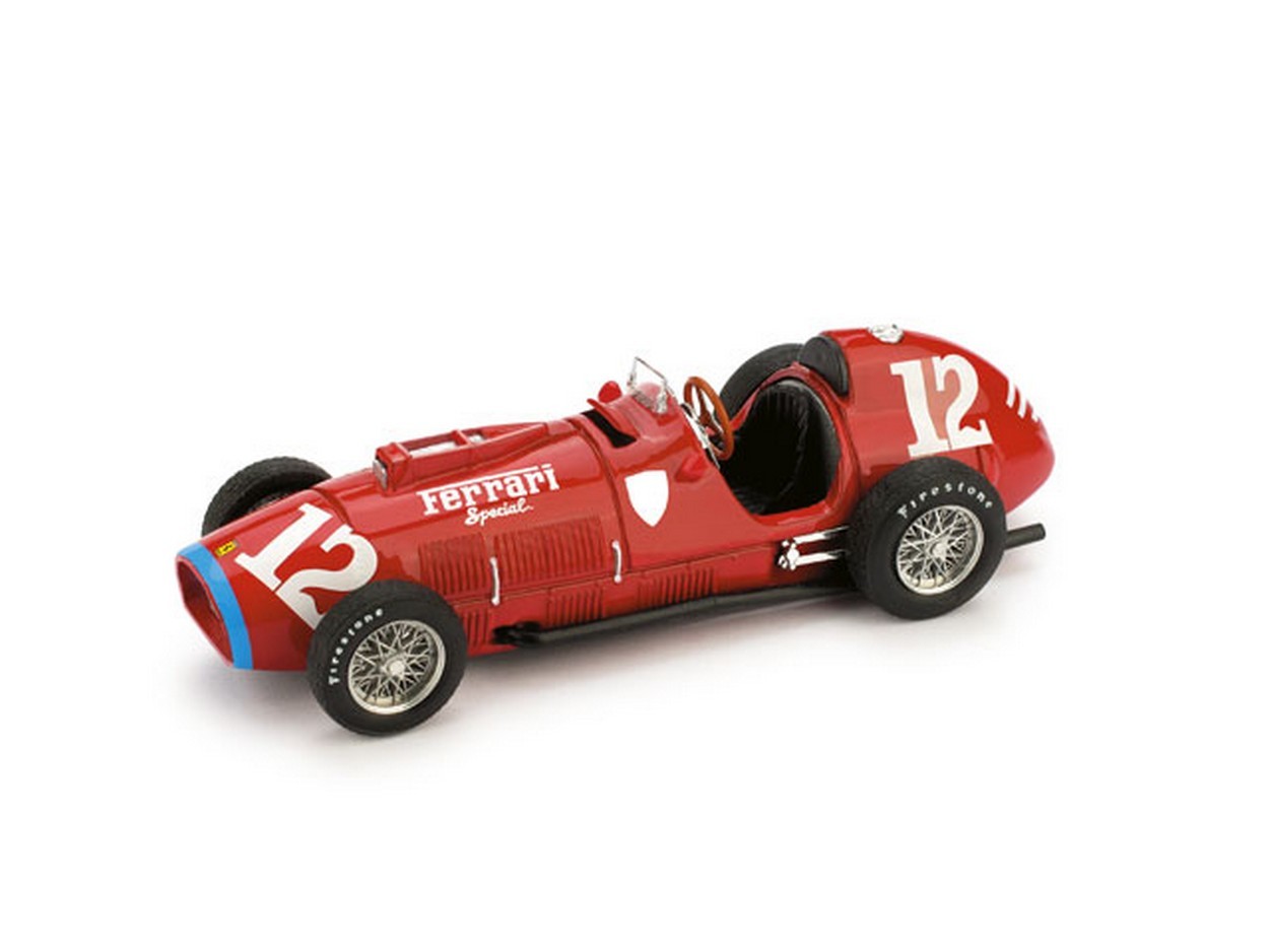 MODELLINO IN SCALA COMPATIBILE CON FERRARI 375 A.ASCARI 1952 N.12 ROOKYE TEST INDIANAPOLIS UPD LIM.1000 BRUMM BM0126B