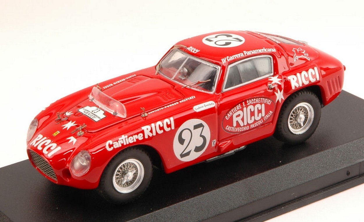 MODELLINO IN SCALA COMPATIBILE CON FERRARI 375 MM N.23 6th CARRERA MEXICO 1953 RICCI-SALVIATI-MAGIOLI 1:43 ART MODEL AM0103