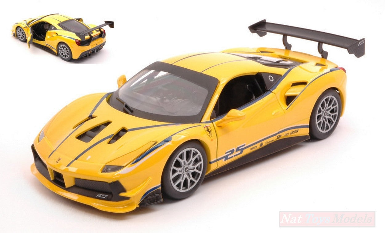 MODELLINO IN SCALA COMPATIBILE CON FERRARI 488 CHALLENGE N.25 1:24 BURAGO BU26307