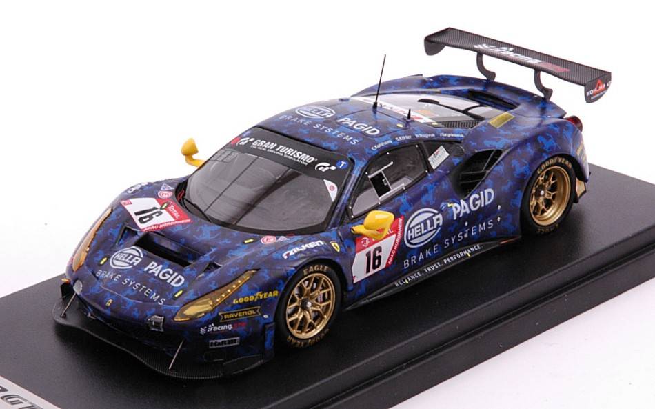 MODELLINO IN SCALA COMPATIBILE CON FERRARI 488 GT3 EVO N.16 24H NURBURGRING 2020 KOLH./ROG./KOHL./SZYMK1:43 LOOKSMART LSRC081