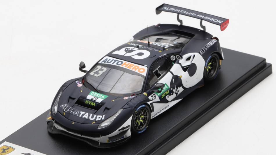 MODELLINO IN SCALA COMPATIBILE CON FERRARI 488 GT3 EVO N.23 ALPHA TAURI AF CORSE DTM 2021 A.ALBON 1:43 LOOKSMART LSRC124