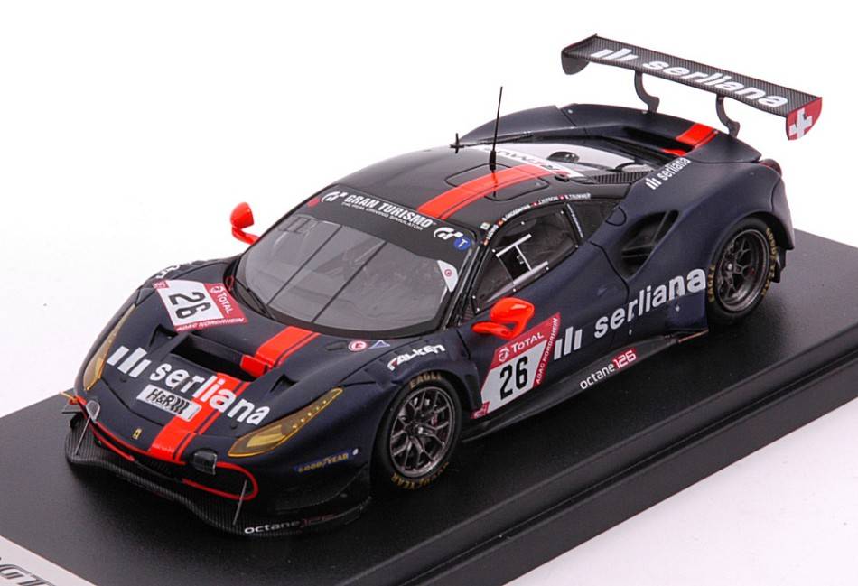 MODELLINO IN SCALA COMPATIBILE CON FERRARI 488 GT3 EVO N.26 24H NURBURGRING 2020 TRUM./HIRS./LUDW.1:43 LOOKSMART LSRC082