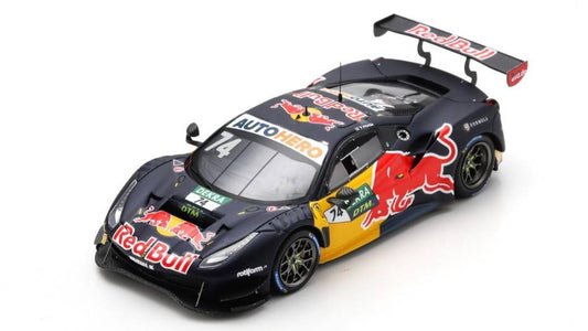 MODELLINO IN SCALA COMPATIBILE CON FERRARI 488 GT3 EVO N.74 RED BULL ALPHA TAURI DTM 2022 F.FRAGA 1:43 LOOKSMART LSRC156