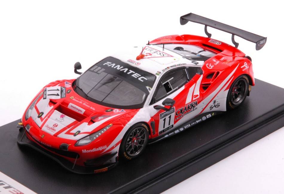 MODELLINO IN SCALA COMPATIBILE CON FERRARI 488 GT3 N.11 24H SPA 2021 KOHM./ZOLLO/RODA/FUMANELLI 1:43 LOOKSMART LSRC108