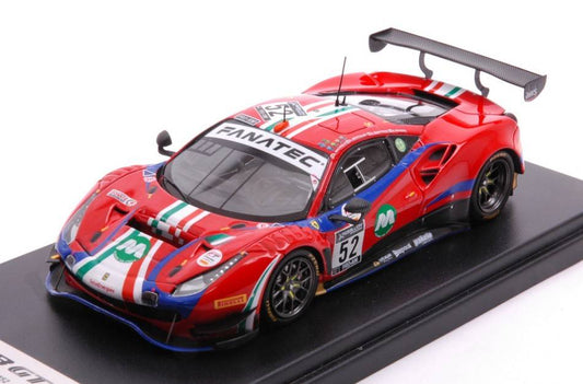 MODELLINO IN SCALA COMPATIBILE CON FERRARI 488 GT3 N.52 2nd.24H SPA 2021 MACH./WART./BERT./ROVERA 1:43 LOOKSMART LSRC105