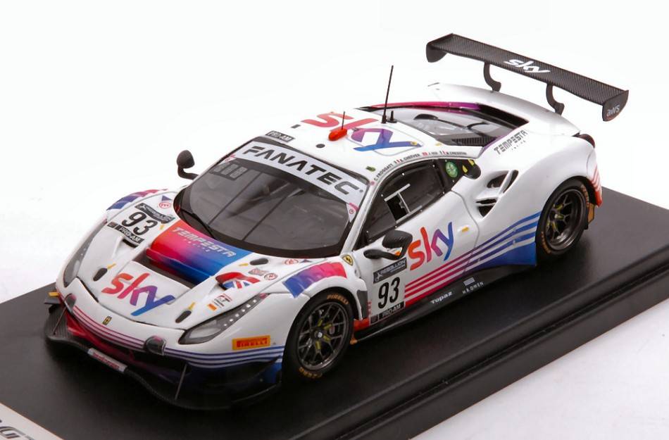 MODELLINO IN SCALA COMPATIBILE CON FERRARI 488 GT3 N.93 24H SPA 2021 FROGG./HUI/CRESS./CHEEVER 1:43 LOOKSMART LSRC106