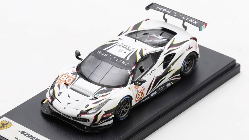 SCALE MODEL COMPATIBLE WITH FERRARI 488 GTE EVO IRON LYNX N.80 LM 2022 CRESS./FISICHELLA/HEIST.1:43 LOOKSMART LSLM152