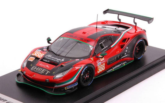 MODELLINO IN SCALA COMPATIBILE CON FERRARI 488 GTE EVO N.388 24H LM 2021 EHRET/HOOK/BLEEKEMOLEN 1:43 LOOKSMART LSLM133