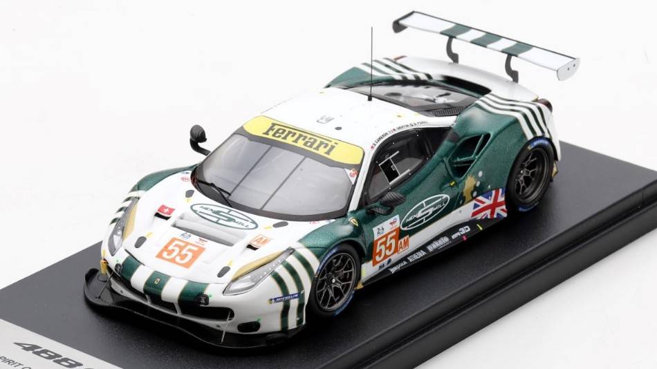 MODELLINO IN SCALA COMPATIBILE CON FERRARI 488 GTE EVO SPIRIT OF R.N.55 LM 2022 CAMER./GRIFFIN/PEREL 1:43 LOOKSMART LSLM144