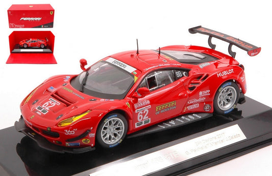 MODÈLE RÉDUIT COMPATIBLE AVEC FERRARI 488 GTE V8 TEAM RISI N.62 24h DAYT.2017 VIL.-FISICH.-CALADO 1:43 BURAGO BU36301