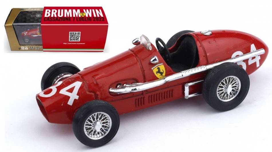 SCALE MODEL COMPATIBLE WITH FERRARI 500 F2 N.34 WORLD CHAMP.1952 ASCARI "BRUMM WIN CASSAZIONE" 1:43 BRUMM BMS2303