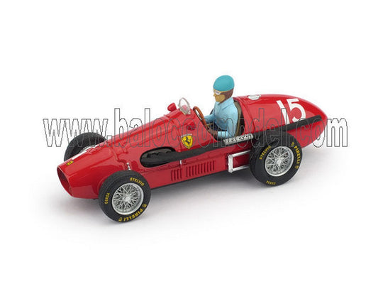 SCALE MODEL COMPATIBLE WITH FERRARI 500F2 ALBERTO ASCARI 1952 N.15 WINNER BRITISH GP W/PILOTE 1:43 BRUMM BM0035CH