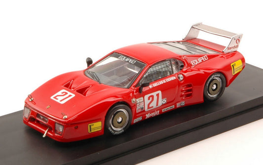 SCALE MODEL COMPATIBLE WITH FERRARI 512 BB LM N.21 13th LIME ROCK 1984 COHEN-GELLES 1:43 BEST MODEL BT9576