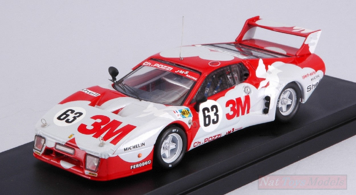 MODELLINO IN SCALA COMPATIBILE CON FERRARI 512 BB LM N.63 ACCIDENT LM 1979 LECLERE-GREGG-BALLOT LENA 1:43 BEST MODEL BT9276-2