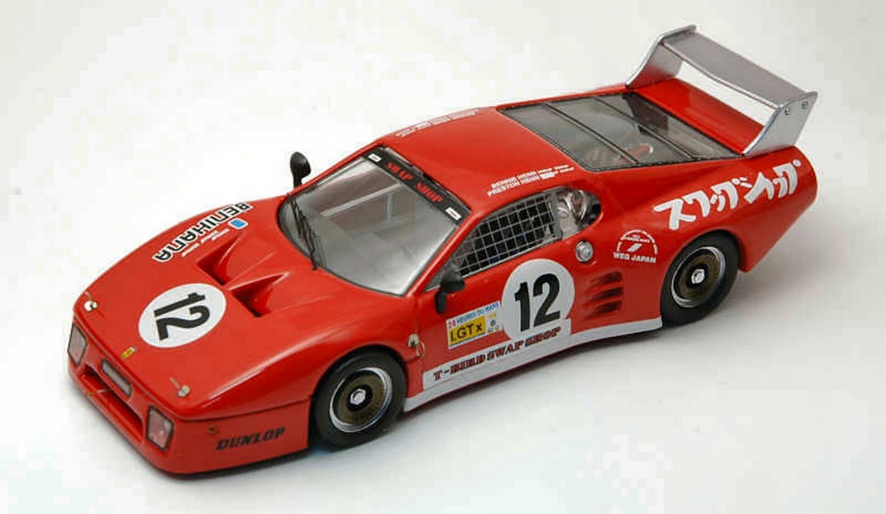 MODELLINO IN SCALA COMPATIBILE CON FERRARI 512 BB N.12 RETIRED 6 H FUJI 1982 HENN-HENN 1:43 BEST MODEL BT9324