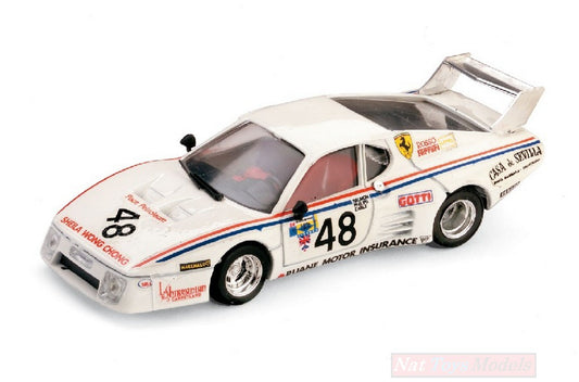 MODELLINO IN SCALA COMPATIBILE CON FERRARI 512 BB N.48 32th LM 1981 PHILLIPS-SALOMON-EARLE 1:43 BRUMM BM0211