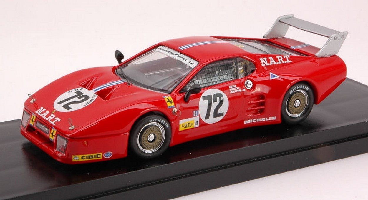 MODELLINO IN SCALA COMPATIBILE CON FERRARI 512 BB N.72 9th LM 1982 A.CUDINI-J.MORTON-J.PAUL JR.1:43 BEST MODEL BT9382