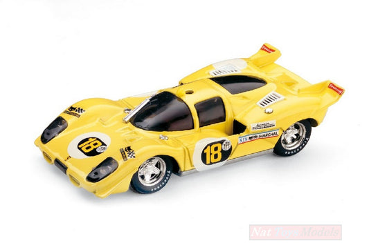 MODELE REDUIT COMPATIBLE AVEC FERRARI 512 S N.18 BUENOS AIRES 1971 GOSSELIN-DE FIERLANT 1:43 BRUMM BM0203