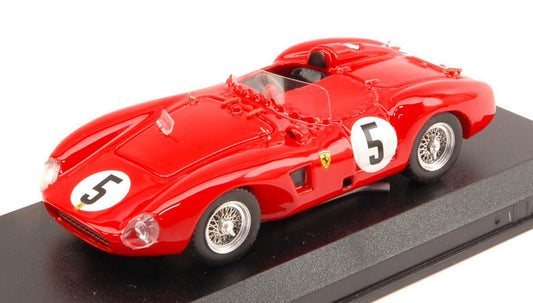 MODELLINO IN SCALA COMPATIBILE CON FERRARI 625 LM N.5 13th 500 MILES ROAD AMERICA 1962 GERBER-BRIDGE 1:43 ART MODEL AM0313