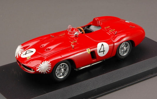 MODELLINO IN SCALA COMPATIBILE CON FERRARI 750 MONZA N.4 6th TOURIST TROPHY 1955 CASTELLOTTI-TARUFFI 1:43 BEST MODEL BT9048