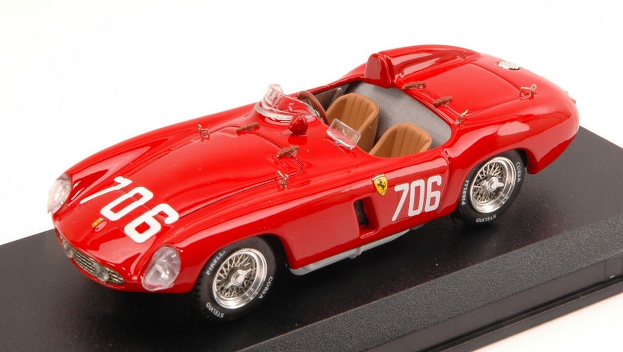 MODELLINO IN SCALA COMPATIBILE CON FERRARI 750 MONZA N.706 DNF MILLE MIGLIA 1955 PROTTI-ZANINI 1:43 ART MODEL AM0150