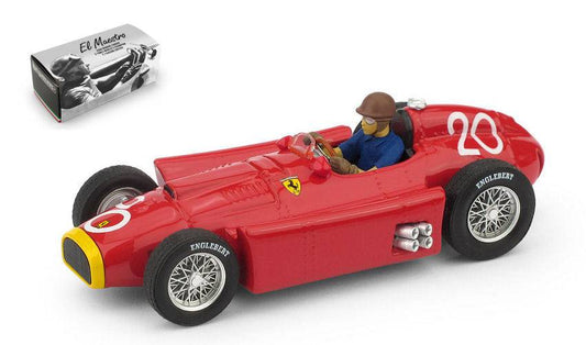 MODELLINO IN SCALA COMPATIBILE CON FERRARI D 50 J.M.FANGIO 1956 N.20 4rt MONACO GP W/PILOTE 1:43 BRUMM BM0127CH