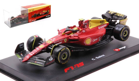 SCALE MODEL COMPATIBLE WITH FERRARI F1-75 N.55 2022 CARLOS SAINZ MONZA GP SIGNATURE 1:43 BURAGO BU36831SM