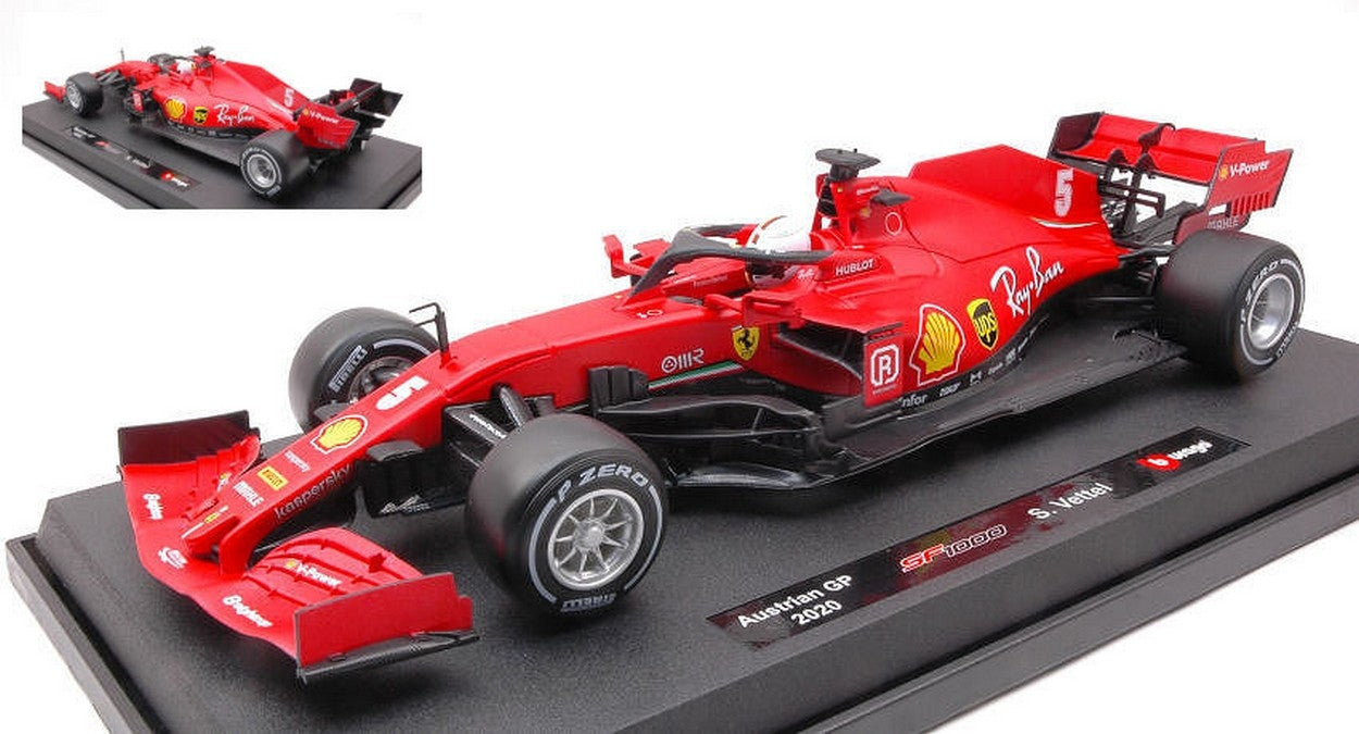 SCALE MODEL COMPATIBLE WITH FERRARI F1 SEBASTIAN VETTEL 2020 N.5 1:18 BURAGO BU16808V