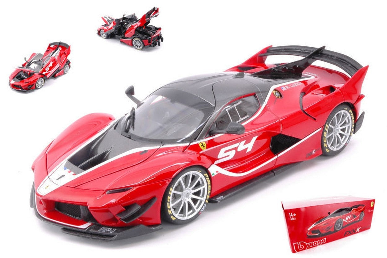 SCALE MODEL COMPATIBLE WITH FERRARI FXX-K EVOLUZIONE N.54 RED SIGNATURE 1:18 BURAGO BU16908