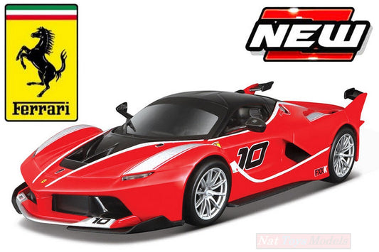 MODELLINO IN SCALA COMPATIBILE CON FERRARI FXX-K N.10 RED 1:18 BURAGO BU16010R