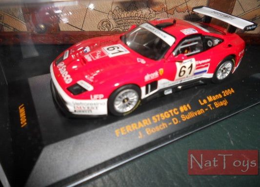 SCALE model COMPATIBLE WITH Ferrari Racing 575GTC Le Mans 2004 n.61 1:43 Ixo LMM081