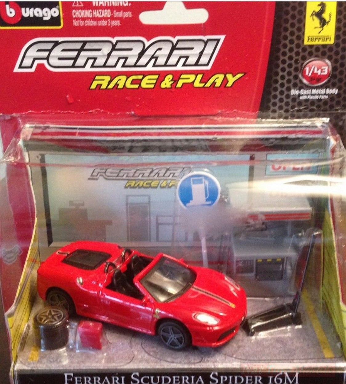 SCALE MODEL COMPATIBLE WITH Ferrari Scuderia Spider 16M Race &amp; Play 1:43 BURAGO